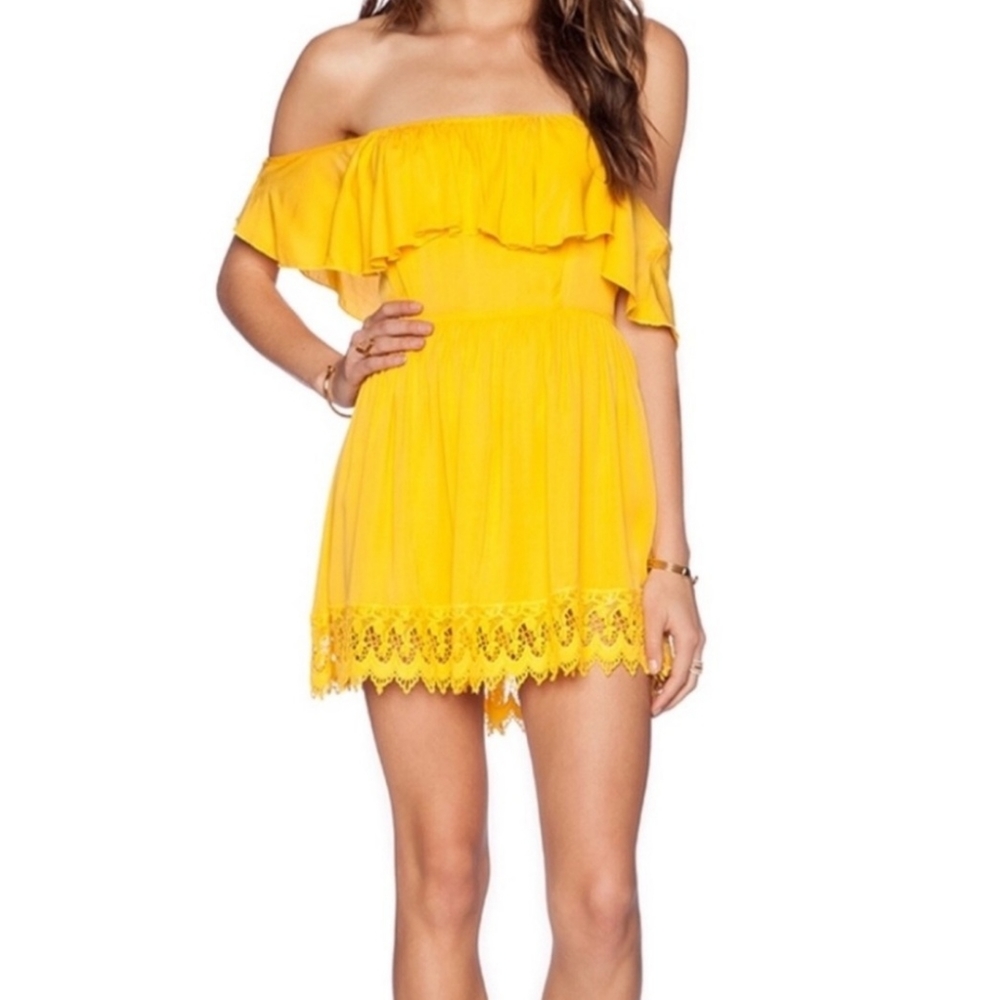 Lovers + Friends Yellow Mini Dress l Size Medium